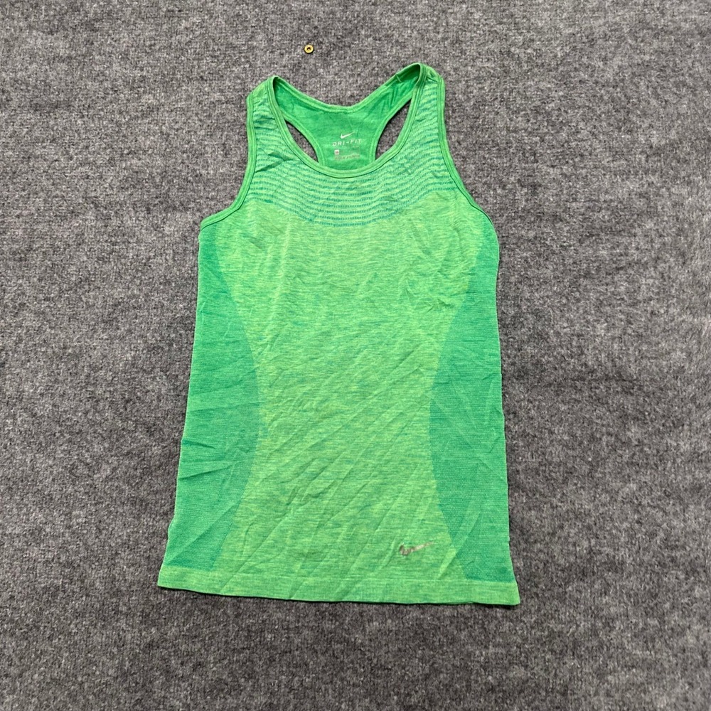 Nike Tank Top Womens Size XS Green Dri-Fit Racerback Athletic Running Gym Shirt